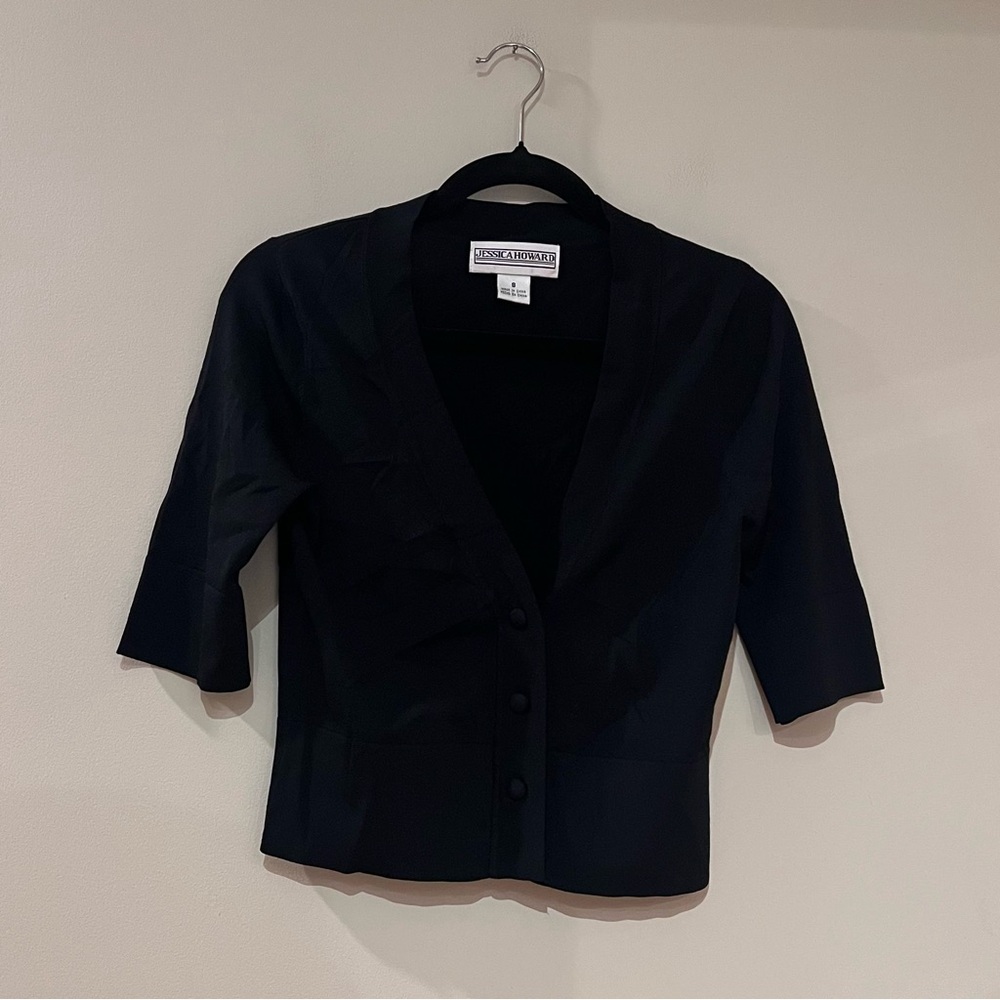 Jessica Howard Black Cardigan Top